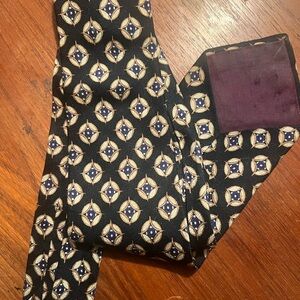 Silk Black Patterned Tie